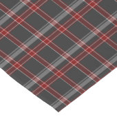 Chemin De Table Court Black Burgundy White Plaid Classic Table Runner (Coin)