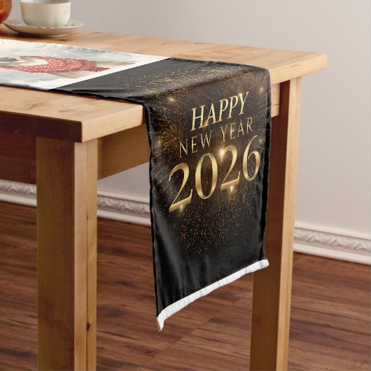 Chemin De Table Court black gold new year Table Runner (In Situ)