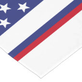 Chemin De Table Court Blanc Rouge Et Bleu (Coin)