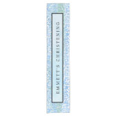 Chemin De Table Court Bleu Aquarelle (Devant)