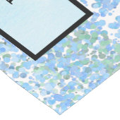 Chemin De Table Court Bleu Aquarelle (Coin)