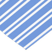 Chemin De Table Court Bleu et blanc (Coin)