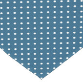 Chemin De Table Court Bleu foncé avec Motif Pois (Coin)