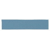 Chemin De Table Court Bleu foncé avec Motif Pois (Horizontal)