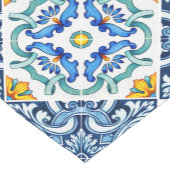 Chemin De Table Court Bleu italien Majolica tuiles (Coin)