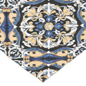 Chemin De Table Court Bleu jaune noir Azuleju espagnol marocain (Coin)