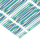 Chemin De Table Court Bleu Marine Avec Turquoise (Coin)