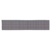 Chemin De Table Court Bleu marine et plaid de Bourgogne (Horizontal)