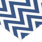 Chemin De Table Court Bleu moderne Chevron Stripes (Coin)