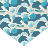 Chemin De Table Court Bleu Océan Abstrait | Motif côtier (Coin)