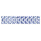Chemin De Table Court Bleu Octopus Poisson Tropical Diamants de corail (Horizontal)