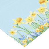 Chemin De Table Court Bleu Printemps de Pâques Floral  (Coin)