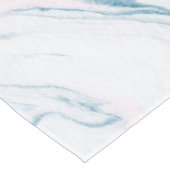 Chemin De Table Court Bleu Rose Clair Et Marbre blanc (Coin)