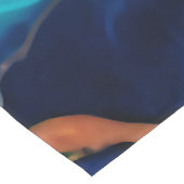 Chemin De Table Court Bleu tendance en or faux marbre (Coin)