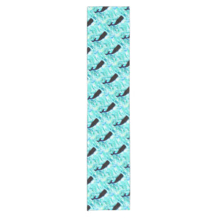 Chemin De Table Court bleu Thunder_Cove de baleines noires