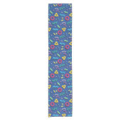 Chemin De Table Court Blue 80s Memphis Motif (Devant)