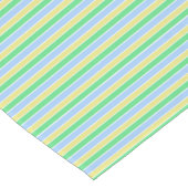 Chemin De Table Court Blue and Green Stripes  (Coin)