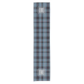 Chemin De Table Court Blue Black Tartan Monogram (Devant)