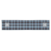 Chemin De Table Court Blue Black Tartan Monogram (Horizontal)
