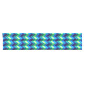 Chemin De Table Court Blue Green Ombre Chevrons Small Table Runner (Horizontal)