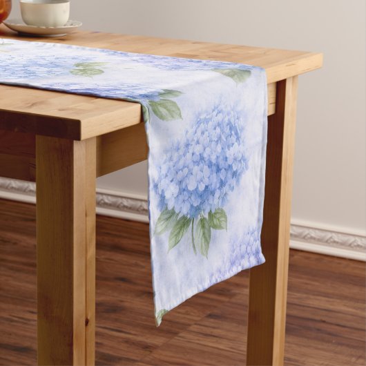 Chemin De Table Court Blue Hydrangea Table Runner | Coastal Hamptons (In Situ)