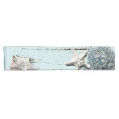 Chemin De Table Court BLue Seashells Beach Mariage (Horizontal)