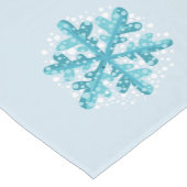 Chemin De Table Court Blue Snowflake Moderne Dining Table Runer (Coin)