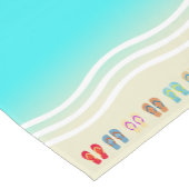 Chemin De Table Court Blue Summer Beach Vagues Flip Flops (Coin)