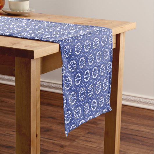 Chemin De Table Court Blue Tile Table Runner (In Situ)
