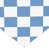 Chemin De Table Court Blue White Checker Diamond Pattern (Coin)