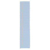 Chemin De Table Court Blue White Checker Diamond Pattern (Devant)