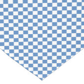 Chemin De Table Court Blue White Checker Diamond Pattern (Coin)