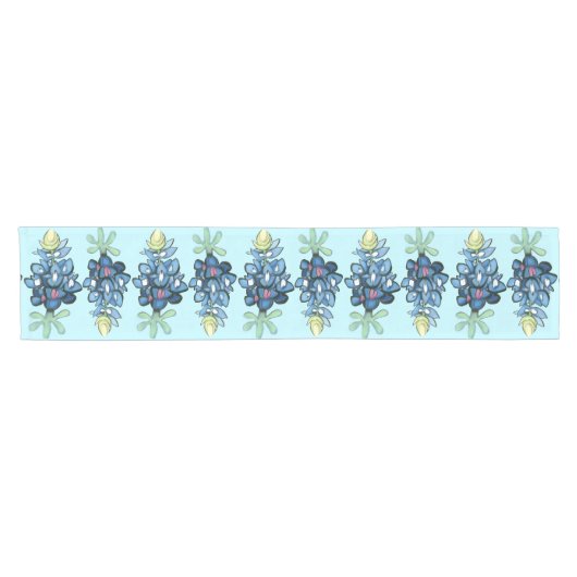 Chemin De Table Court Bluebonnets (Horizontal)