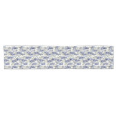 Chemin De Table Court Bluebonnets Fleurs Bleu Aquarelle Fleurs sauvages (Horizontal)