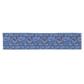 Chemin De Table Court Bluebonnets - Fleurs Texas Bleu foncé (Horizontal)