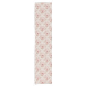 Chemin De Table Court Blush Floral Romantic Lace-Inspired Table Runner (Devant)