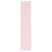 Chemin De Table Court Blush Pink And White Bunny Pattern Adorable Easter (Devant)