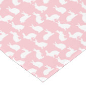 Chemin De Table Court Blush Pink And White Bunny Pattern Adorable Easter (Coin)