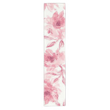Blush Pink Blossoms Watercolor Painted Airy Floral