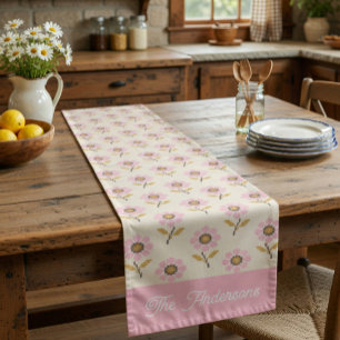 Chemin De Table Court Boho Broderie Ukrainienne Fleurie Point de Croix
