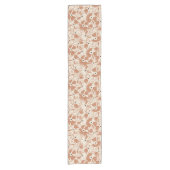 Chemin De Table Court Boho Farmhouse Motif Rétro Daisy Terracotta (Devant)