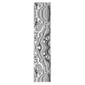 Chemin De Table Court Boho moderne noir et blanc Motifs bandes animal (Devant)