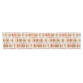 Chemin De Table Court Boho Retro Bowls Lignes Tons Terre (Horizontal)