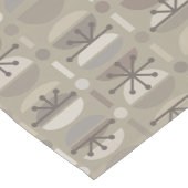 Chemin De Table Court Boho Retro Bowls Lines Taupe (Coin)