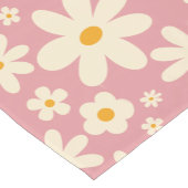 Chemin De Table Court Boho rose désert de marguerite rétro (Coin)