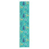 Chemin De Table Court Boho Trees Gold Deers Moderne (Devant)