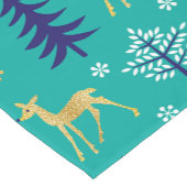 Chemin De Table Court Boho Trees Gold Deers Moderne (Coin)