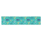 Chemin De Table Court Boho Trees Gold Deers Moderne (Horizontal)