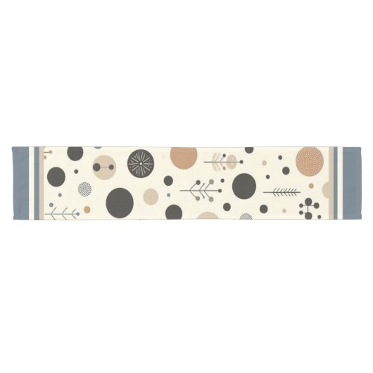 Chemin De Table Court Bois Abstrait (Horizontal)