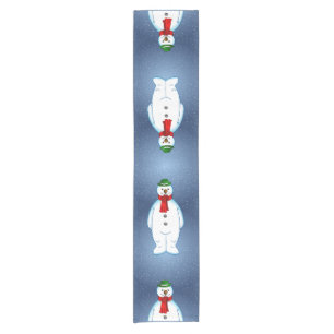 Chemin De Table Court Bonhomme de neige joyeux